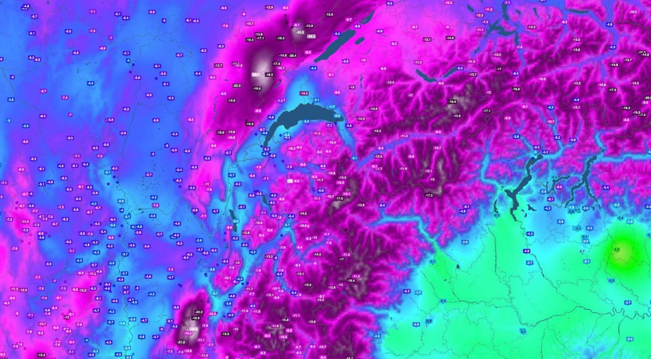 Temperature Francia