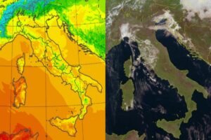 Temperature massime e satellite 13 novembre