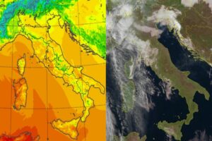 Temperature massime e satellite 14 novembre