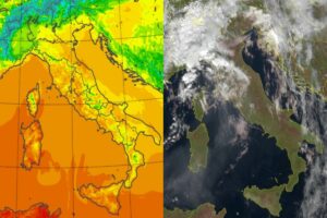 Temperature massime e satellite 15 novembre