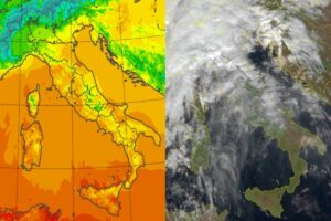 Temperature massime e satellite 16 novembre
