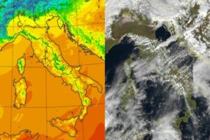 Temperature massime e satellite 17 novembre