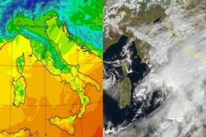 Temperature massime e satellite 18 novembre