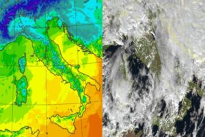 Temperature massime e satellite 21 novembre