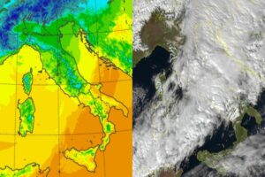 Temperature massime e satellite 25 novembre