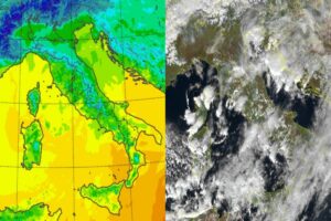 Temperature massime e satellite 26 novembre