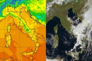 Temperature massime e satellite 3 novembre