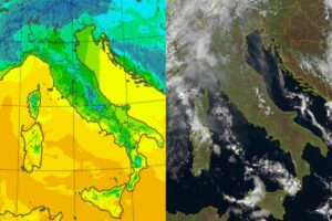 Temperature massime e satellite 30 novembre