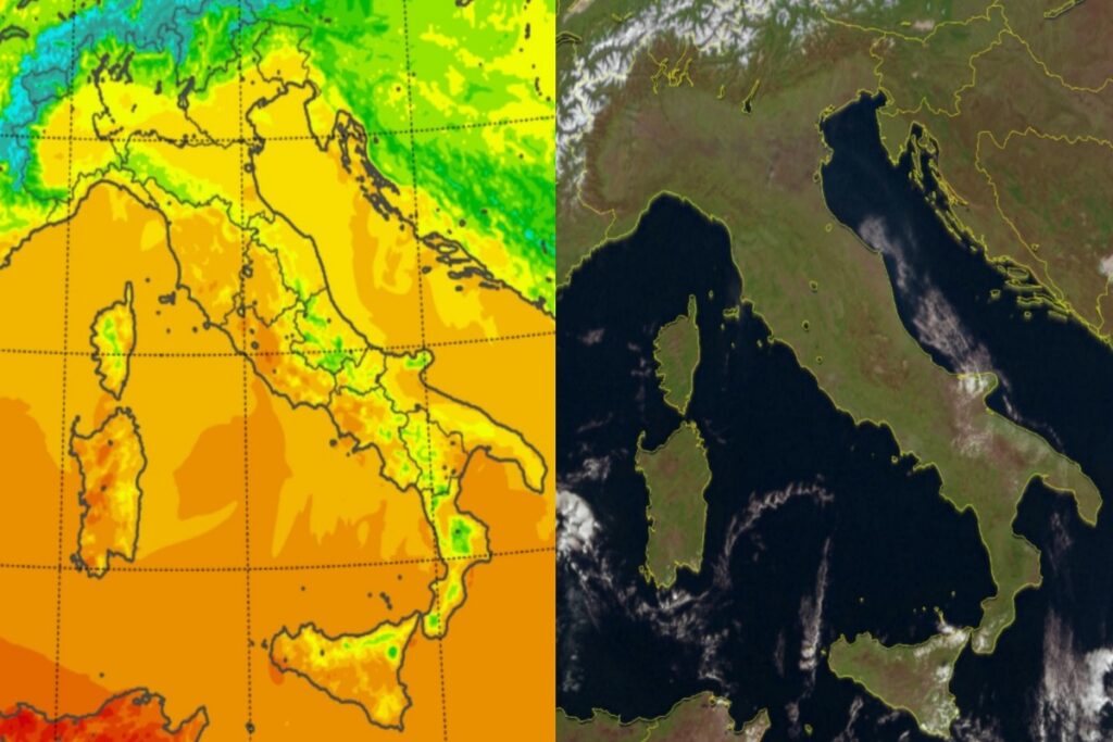 Temperature massime e satellite 5 novembre