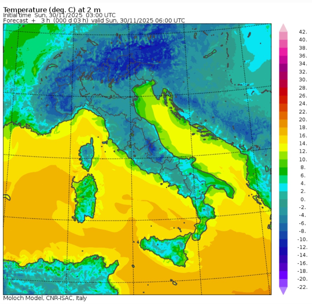 Temperature minime 30 novembre