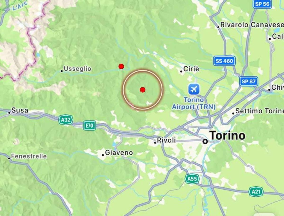 Terremoto nel Torinese, serata di paura per due scosse ravvicinate | DATI e MAPPE