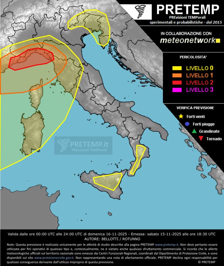 allerta meteo 16 novembre