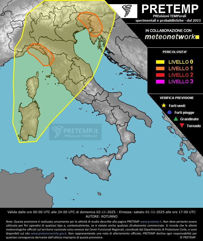 allerta meteo 2 novembre