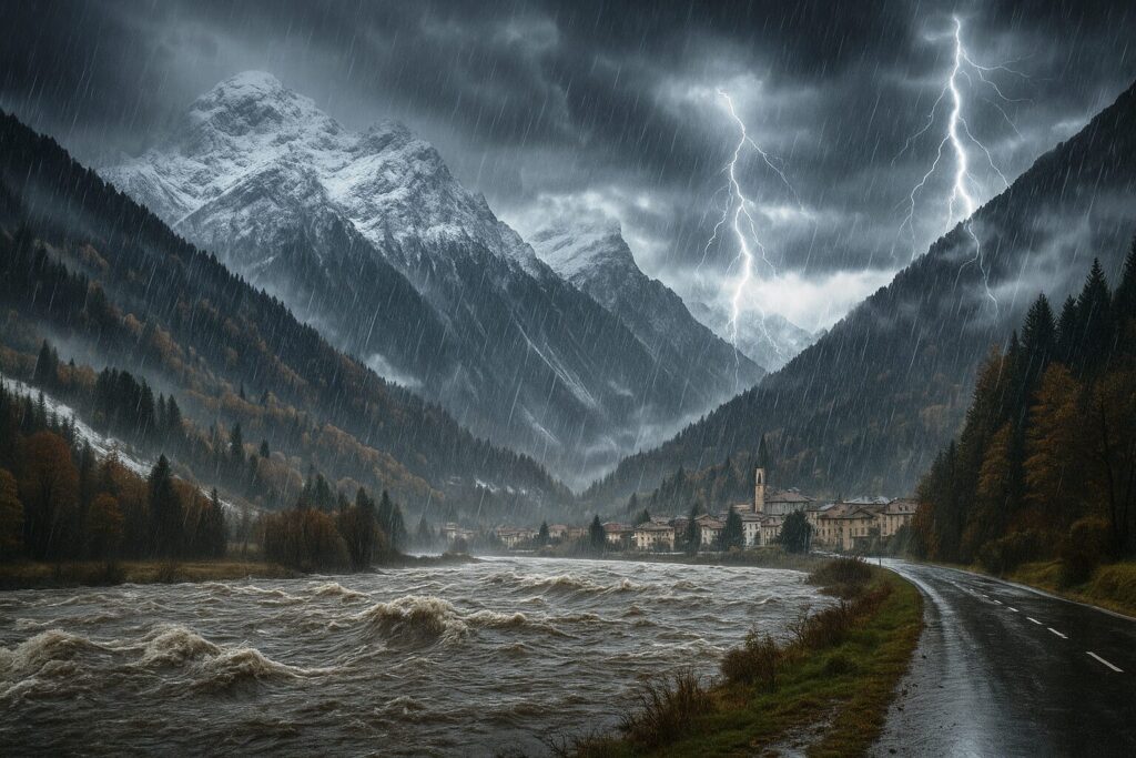 allerta meteo alpi friuli venezia giulia autunno temporali pioggia