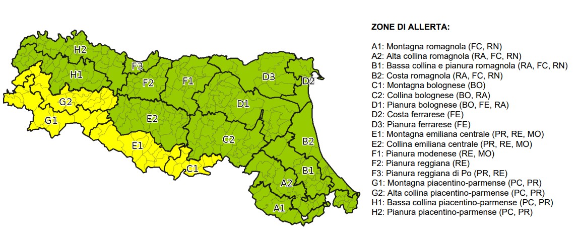 allerta meteo emilia romagna 1 dicembre