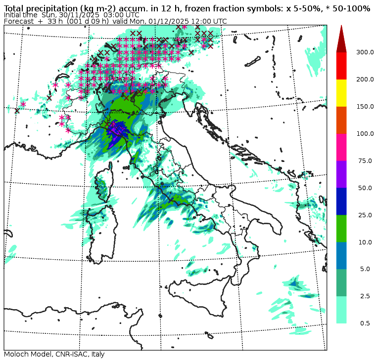 allerta meteo lunedì 1 dicembre mattina