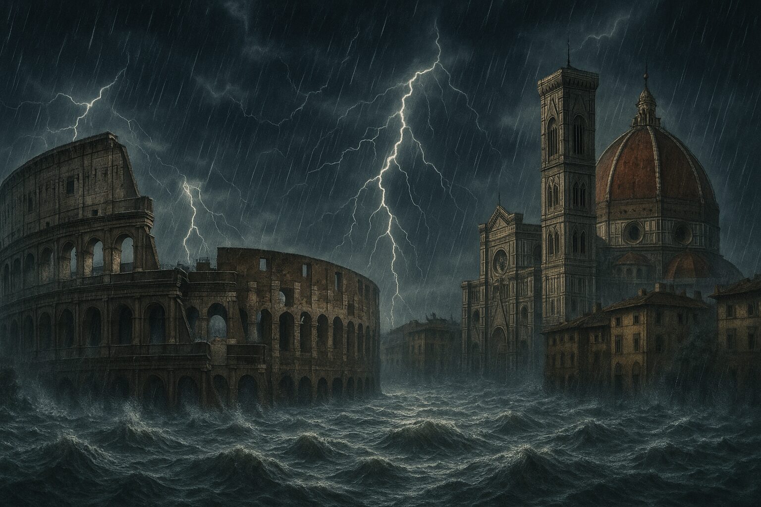 Allerta Meteo, dicembre inizia con un lunedì di forte maltempo: 4 Regioni a rischio alluvione, coinvolte le grandi città. Neve a bassa quota al Nord