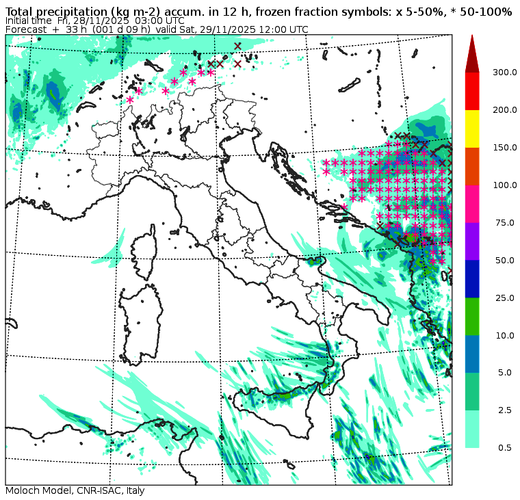 allerta meteo sabato 29 novembre mattina