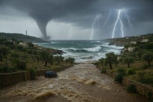 allerta meteo salento tornado temporale