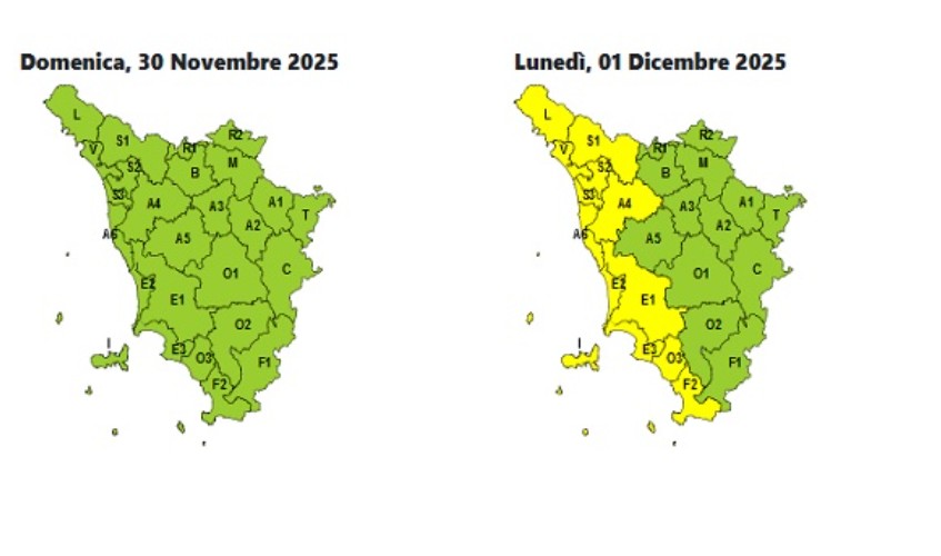 allerta meteo toscana 1 dicembre