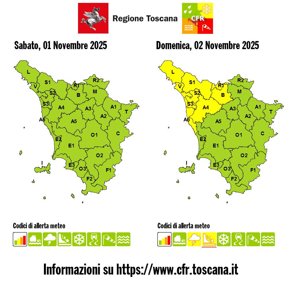 allerta meteo toscana 2 novembre