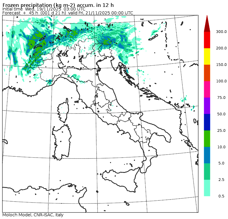 allerta neve giovedì 20 sera