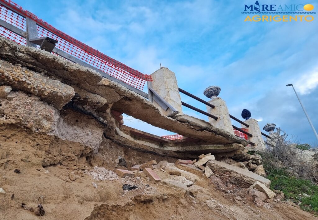 crollo pista ciclabile agrigento