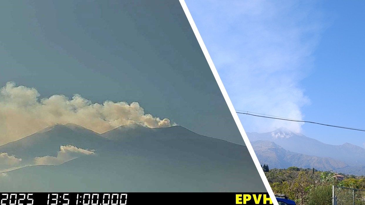 L’Etna è inquieto: pennacchi di fumo dal vulcano | FOTO