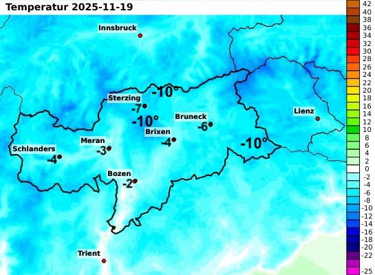 freddo temperature alto adige