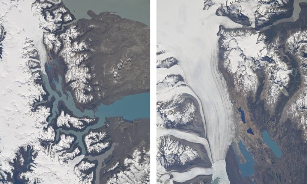 ghiacciai patagonia stazione spaziale