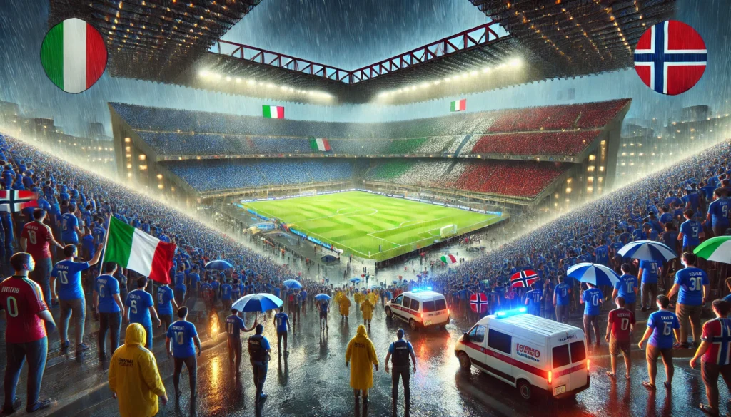 maltempo milano italia-norvegia