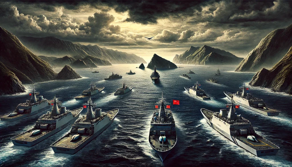 navi cina acque giappone