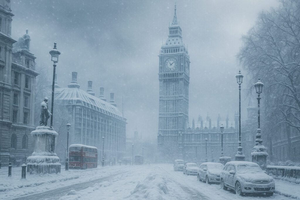 neve gelo londra