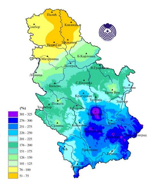 piogge serbia ottobre 2025