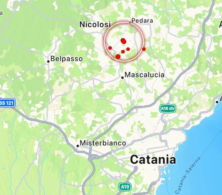 sciame sismico catanese