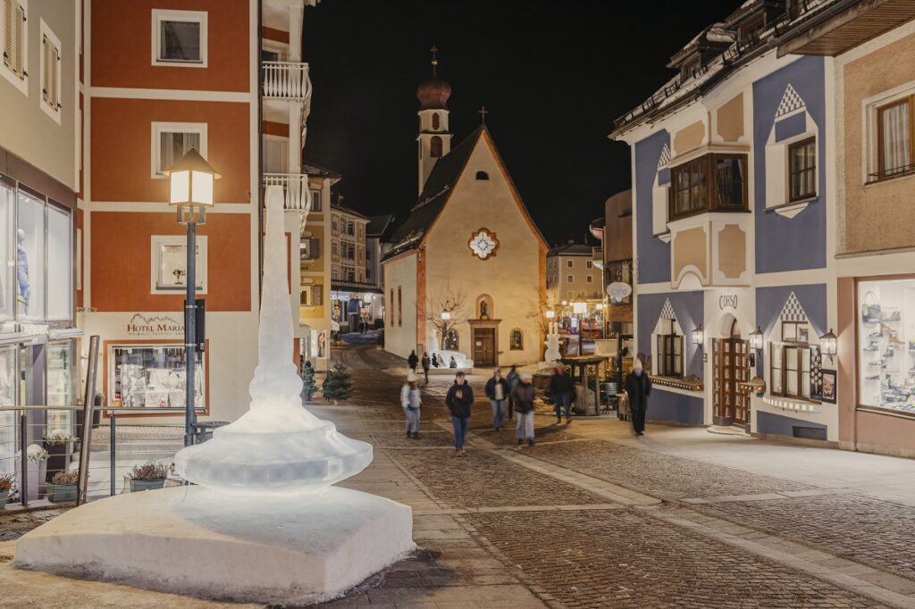 sculture ghiaccio ortisei val gardena