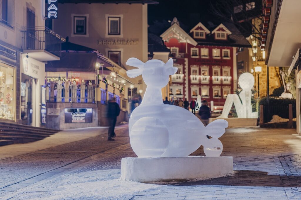 sculture ghiaccio ortisei val gardena