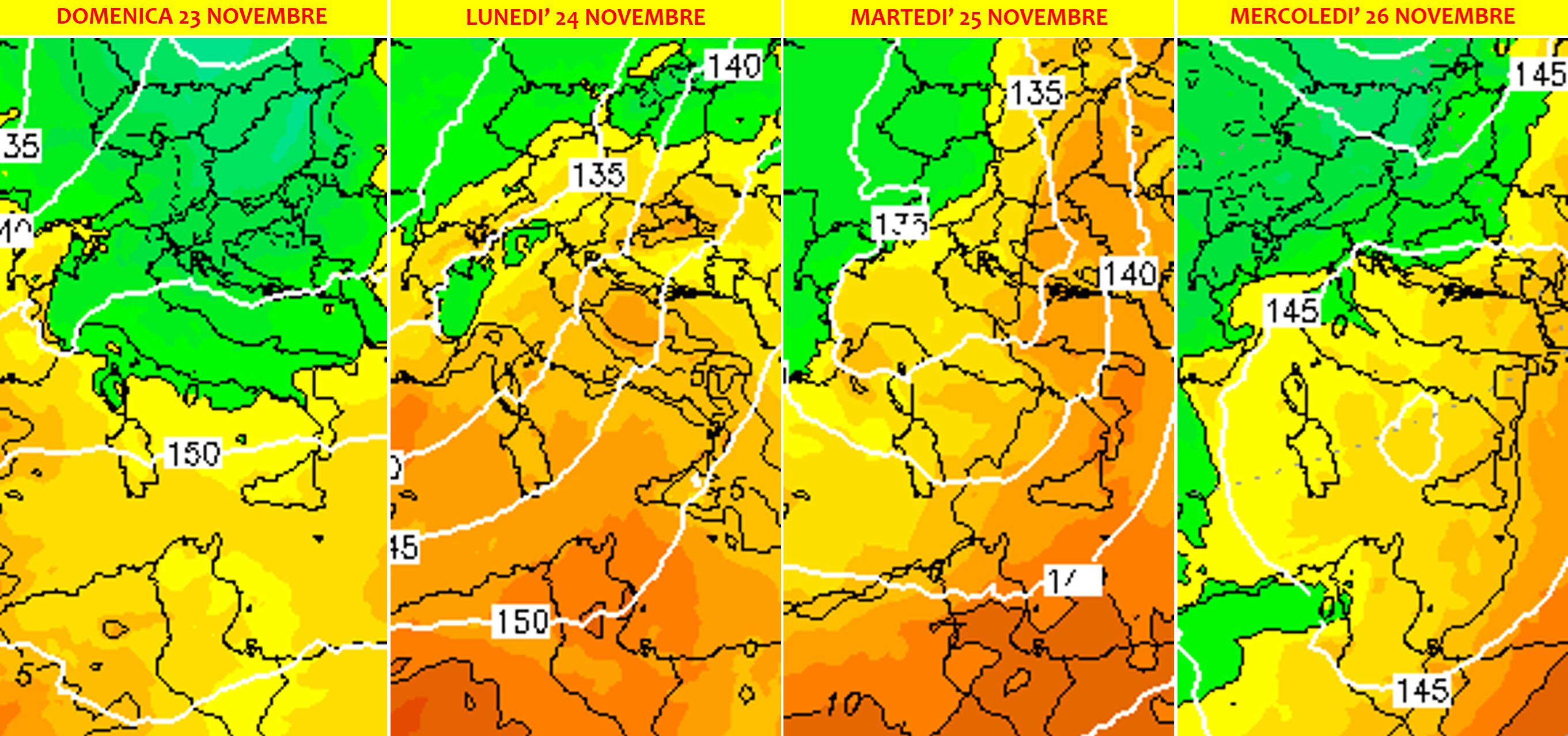 temperature novembre 2025