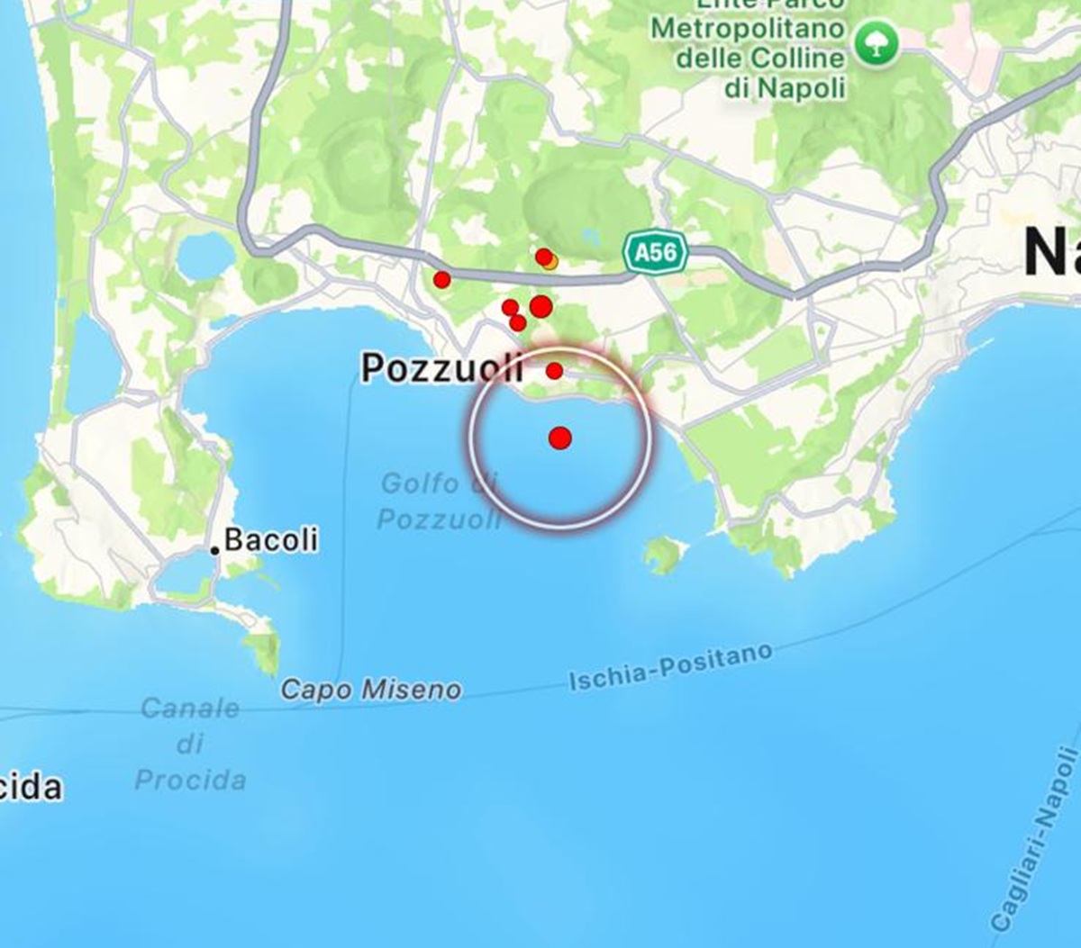 Tremano ancora i Campi Flegrei: nuova scossa di terremoto | DATI e MAPPE