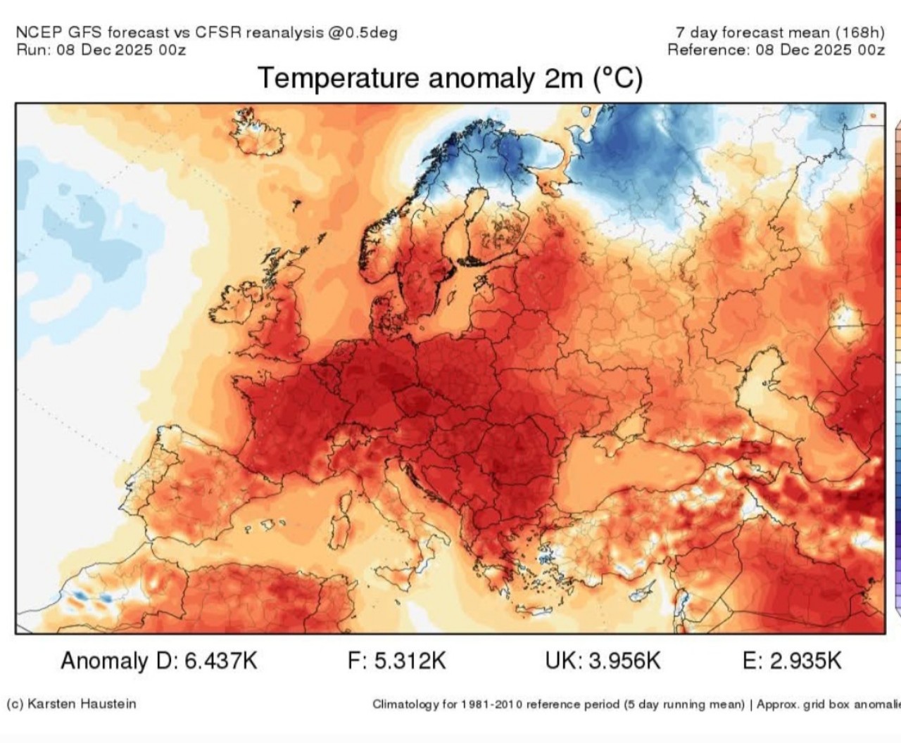 Anomalie termiche Francia
