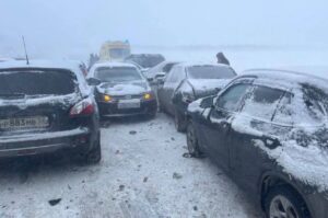 Bufera di neve Russia incidente