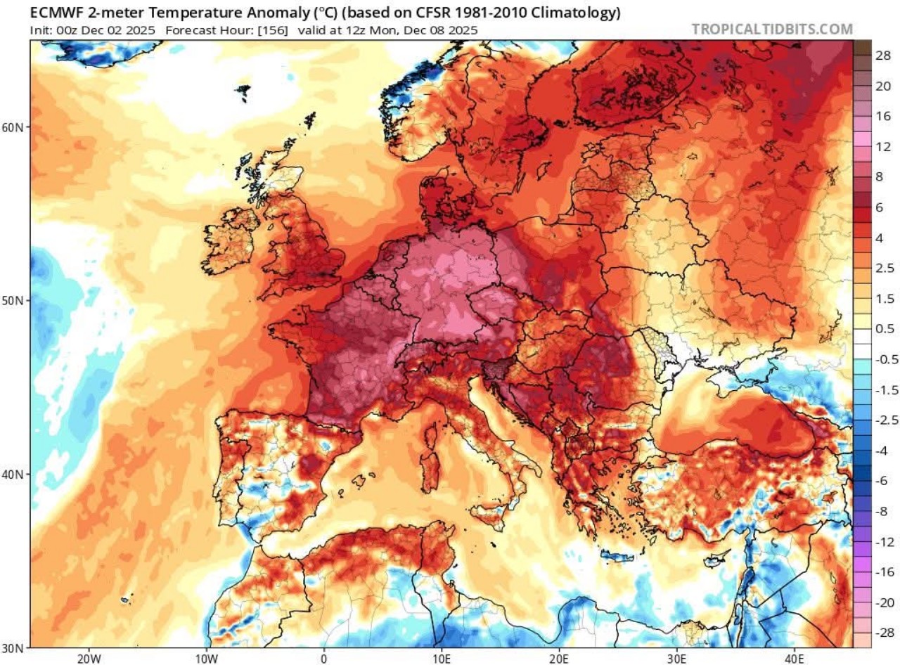 Caldo anomalo Europa 