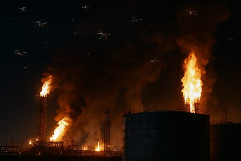 Droni porto raffineria