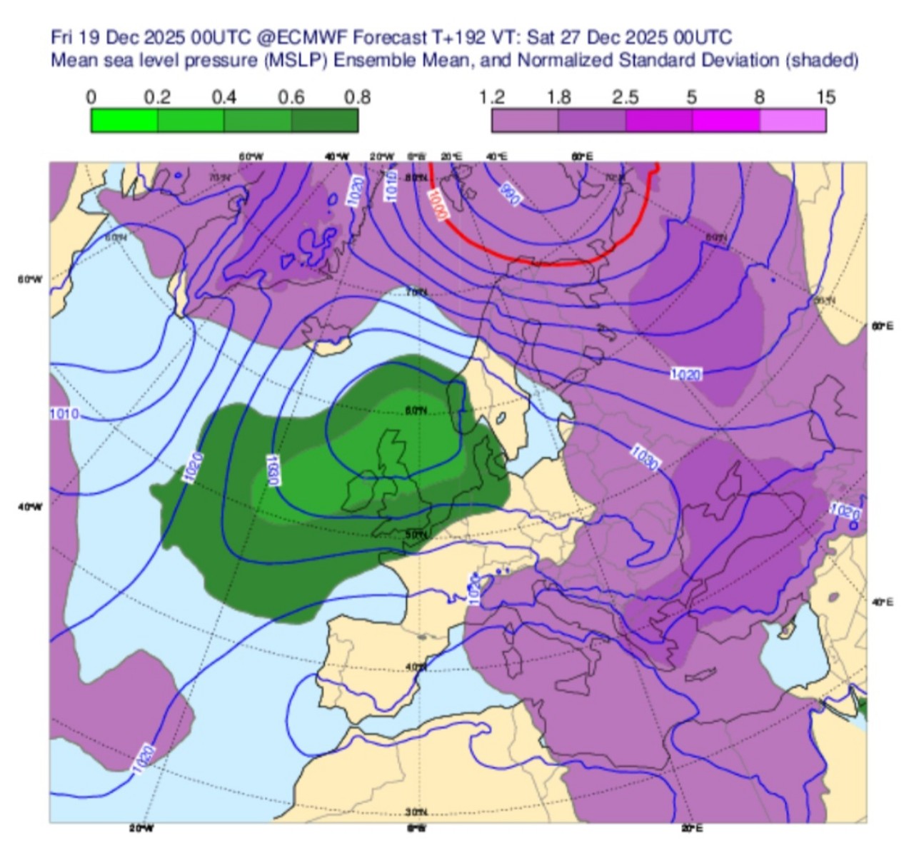 ECMWF ENS 25 dicembre 