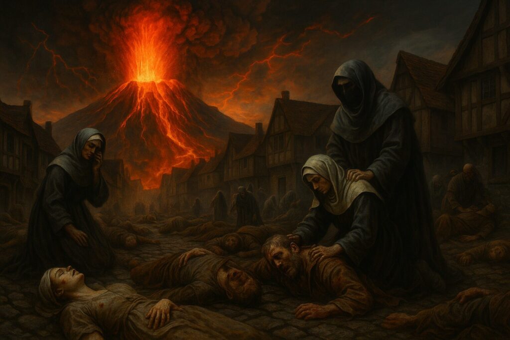 Eruzione vulcanica Peste nera