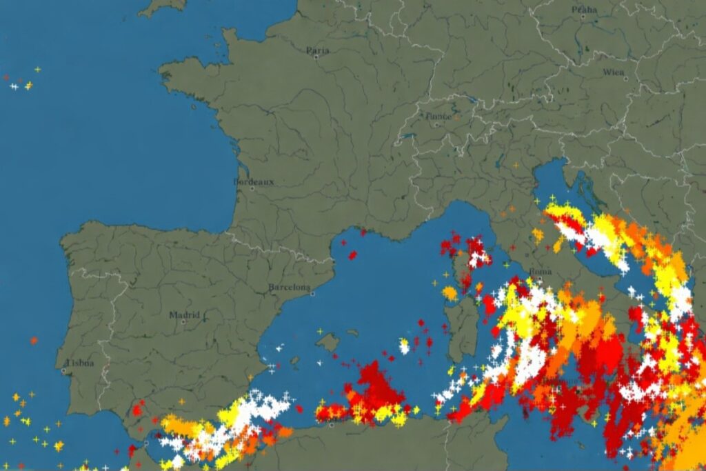 Fulmini Mediterraneo