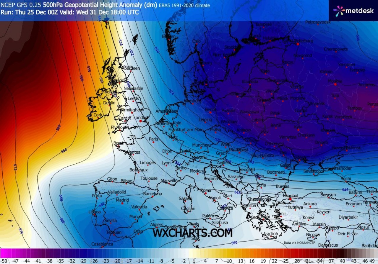 GFS 31 dicembre 