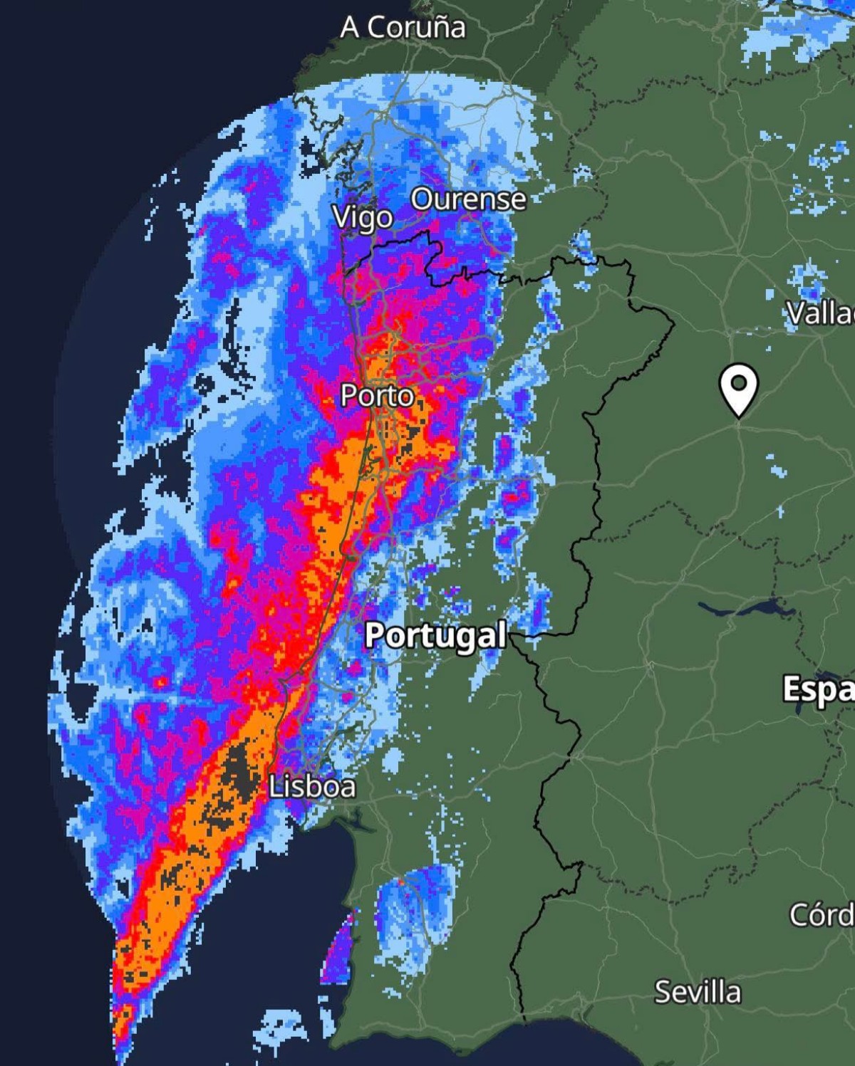 Maltempo Portogallo radar