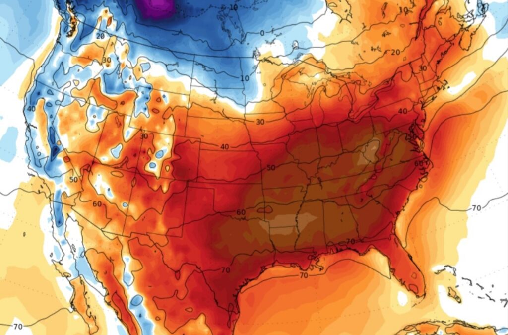 Meteo USA natale caldo