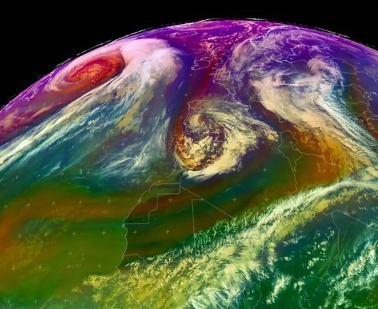 Satellite airmass Europa e Atlantico 